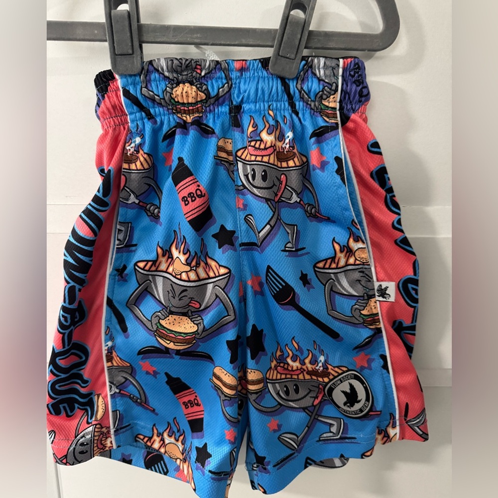Flow Society Kids Blue BBQ Grill Print Shorts Size XXS